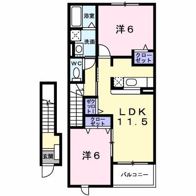 メゾン　ポム　Ａ 202【管理NO：1-013245101-02020】 ★家具家電は申し込み後に搬入します★の外観画像