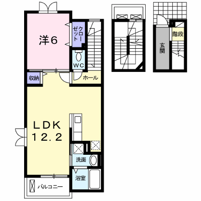ラインハイム足立山Ａ 303【管理NO：1-016872101-03030】 ★家具家電は申し込み後に搬入します★ ★2026年09月中旬入居可能★の外観画像