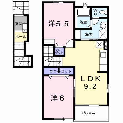 メゾン　ド　シャテーヌ　Ⅱ 201【管理NO：1-013941002-02010】 ★家具家電は申し込み後に搬入します★ ★2026年09月中旬入居可能★の外観画像