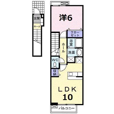 エス・ハーベスト 203【管理NO：1-013619001-02030】 ★家具家電は申し込み後に搬入します★ ★2026年09月中旬入居可能★の外観画像