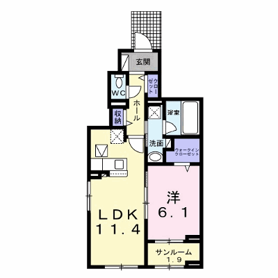 クラシオン 103【管理NO：1-025550601-01030】 ★家具家電は申し込み後に搬入します★ ★2026年09月中旬入居可能★の外観画像
