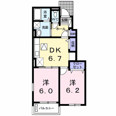 ヒルサイド　Ⅱ 104【管理NO：1-023798902-01040】 ★家具家電は申し込み後に搬入します★の外観画像