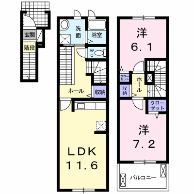ロイヤル・フィオーレＢ 206【管理NO：1-018577502-02060】 ★家具家電は申し込み後に搬入します★の外観画像