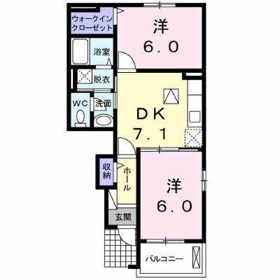 ルピナスＢ 102【管理NO：1-016998802-01020】 ★家具家電は申し込み後に搬入します★ ★2026年08月下旬入居可能★の外観画像