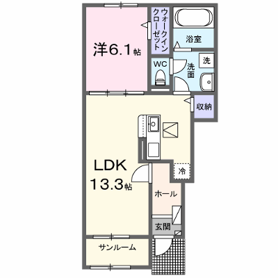 ボヌールⅡ 102【管理NO：1-028316702-01020】 ★家具家電は申し込み後に搬入します★ ★2027年02月上旬入居可能★の外観画像