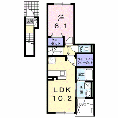 メゾンシュシュ 202【管理NO：1-028055801-02020】 ★家具家電は申し込み後に搬入します★ ★2026年09月中旬入居可能★の外観画像