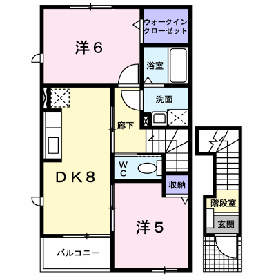 カルムＡ 201【管理NO：1-013090701-02010】 ★家具家電は申し込み後に搬入します★ ★2026年09月上旬入居可能★の外観画像