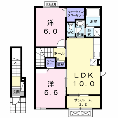メゾンド・ラペＡ 203【管理NO：1-019709401-02030】 ★家具家電は申し込み後に搬入します★ ★2026年09月中旬入居可能★の外観画像