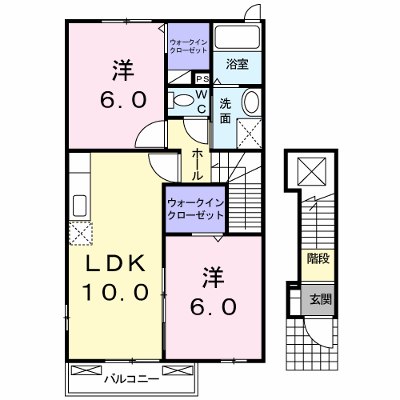 エスポワールＡ 201【管理NO：1-015450901-02010】 ★家具家電は申し込み後に搬入します★ ★2026年09月下旬入居可能★の外観画像