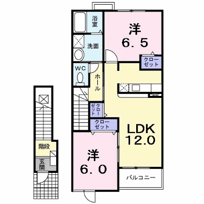 アンジェラスＢ 202【管理NO：1-014394602-02020】 ★家具家電は申し込み後に搬入します★ ★2026年09月下旬入居可能★の外観画像
