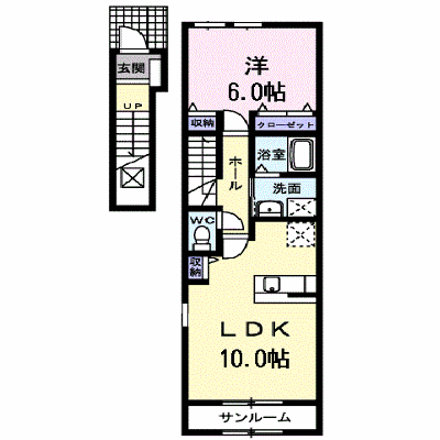 ＦＣパーソナル 203【管理NO：1-015552501-02030】 ★家具家電は申し込み後に搬入します★ ★2026年09月下旬入居可能★の外観画像