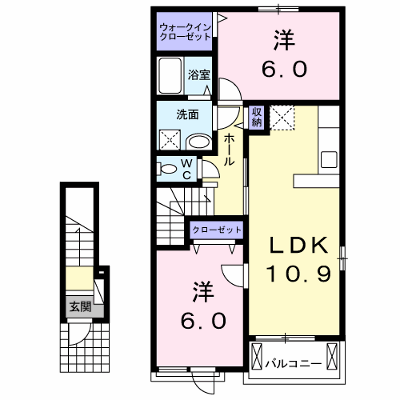 ブランドール西館Ａ 203【管理NO：1-024047301-02030】 ★家具家電は申し込み後に搬入します★ ★2026年10月上旬入居可能★の外観画像