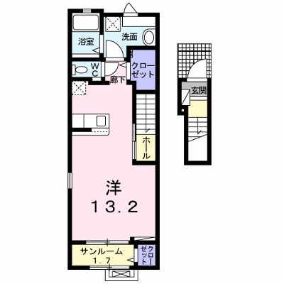 メイプル　ガーデンⅠ 203【管理NO：1-024022001-02030】 ★家具家電は申し込み後に搬入します★の外観画像