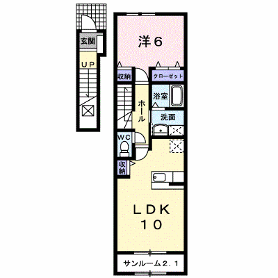 ベルメゾンⅣ 202【管理NO：1-016161201-02020】 ★家具家電は申し込み後に搬入します★の外観画像