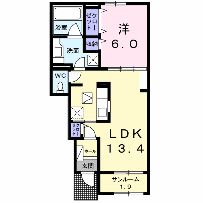 コマクサ 103【管理NO：1-024602301-01030】 ★家具家電は申し込み後に搬入します★ ★2026年09月中旬入居可能★の外観画像