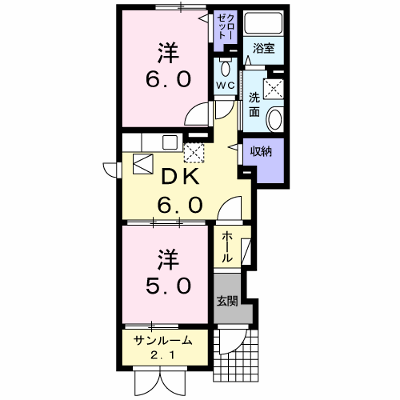 Ｃｌａｉｒ（クレール） 101【管理NO：1-016106701-01010】 ★家具家電は申し込み後に搬入します★ ★2026年09月中旬入居可能★の外観画像