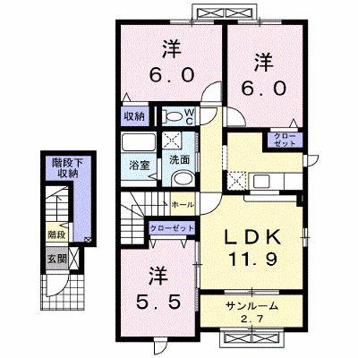 レジデンス・アクアⅡ 204【管理NO：1-015133702-02040】 ★家具家電は申し込み後に搬入します★ ★2026年10月上旬入居可能★の外観画像