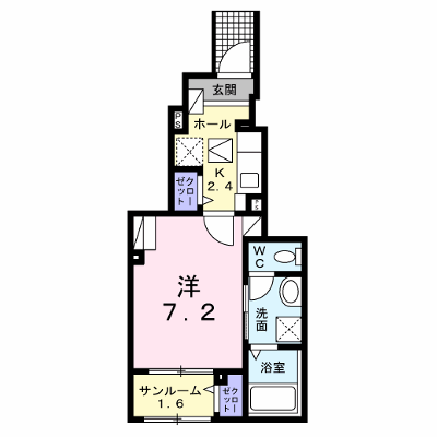 ルピナス・Ｋ 102【管理NO：1-027016501-01020】 ★家具家電は申し込み後に搬入します★ ★2026年10月中旬入居可能★の外観画像