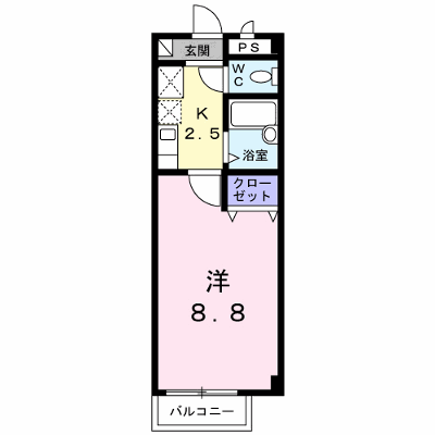 リュエル・サンセール 205【管理NO：1-010007301-02040】 ★家具家電は申し込み後に搬入します★ ★2026年08月下旬入居可能★の外観画像