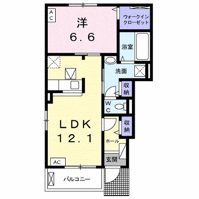 ラ・ポーム　Ａ 101【管理NO：1-022795501-01010】 ★家具家電は申し込み後に搬入します★ ★2026年10月中旬入居可能★の外観画像