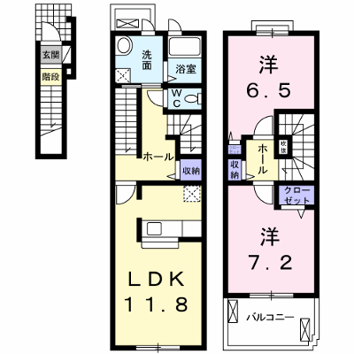 グリシーヌ１番館 202【管理NO：1-016341801-02020】 ★家具家電は申し込み後に搬入します★ ★2026年09月下旬入居可能★の外観画像