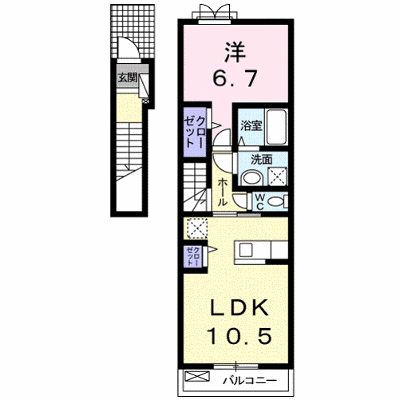 プラシード　コルソ 201【管理NO：1-018408701-02010】 ★家具家電は申し込み後に搬入します★ ★2026年09月中旬入居可能★の外観画像