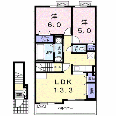 ラペッシェ 202【管理NO：1-023809501-02020】 ★家具家電は申し込み後に搬入します★ ★2026年09月中旬入居可能★の外観画像