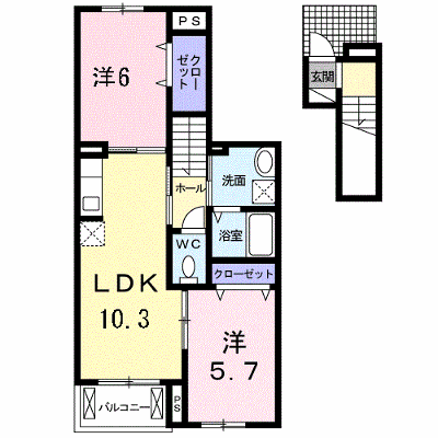 サンシャイン 203【管理NO：1-023710201-02030】 ★家具家電は申し込み後に搬入します★ ★2026年11月中旬入居可能★の外観画像