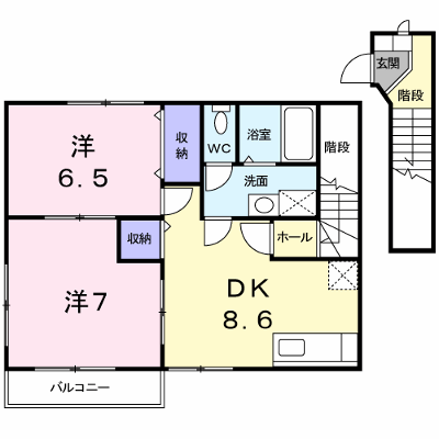 コート・ダジュールⅢ 203【管理NO：1-009528901-02030】 ★家具家電は申し込み後に搬入します★ ★2026年09月中旬入居可能★の外観画像