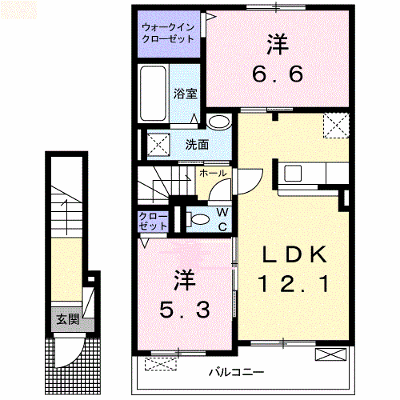 メゾンドＫ２　国府 202【管理NO：1-023321401-02020】 ★家具家電は申し込み後に搬入します★ ★2026年10月中旬入居可能★の外観画像