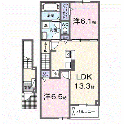 フローラル・カルムⅡ　Ｂ 202【管理NO：1-028650302-02020】 ★家具家電は申し込み後に搬入します★ ★2027年02月上旬入居可能★の外観画像