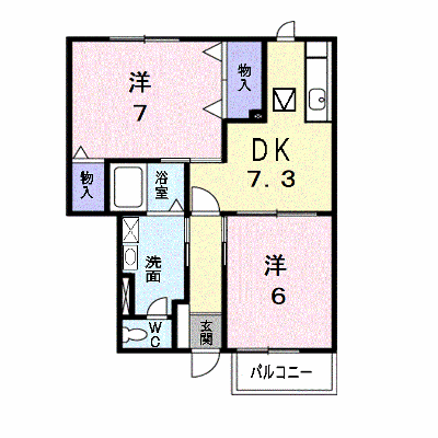 シェーン・バッハ 102【管理NO：1-012993001-01020】 ★家具家電は申し込み後に搬入します★ ★2026年09月中旬入居可能★の外観画像