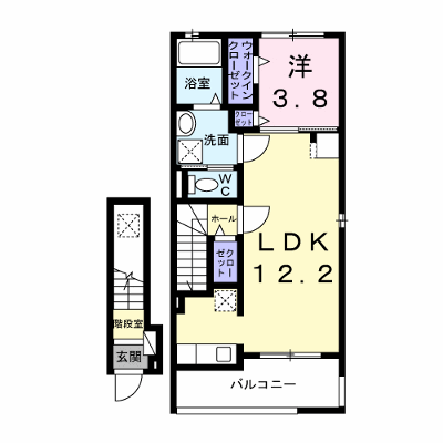 プロムナード春日Ⅱ 203【管理NO：1-028302801-02030】 ★家具家電は申し込み後に搬入します★ ★2026年09月上旬入居可能★の外観画像