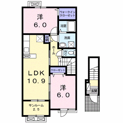 セイバリーシュン 202【管理NO：1-023793701-02020】 ★家具家電は申し込み後に搬入します★ ★2026年09月下旬入居可能★の外観画像