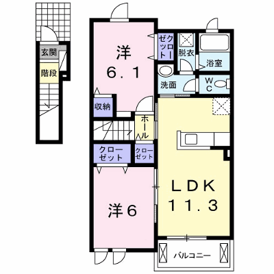 グリーンヒル　大峰 202【管理NO：1-017654001-02020】 ★家具家電は申し込み後に搬入します★ ★2026年09月中旬入居可能★の外観画像