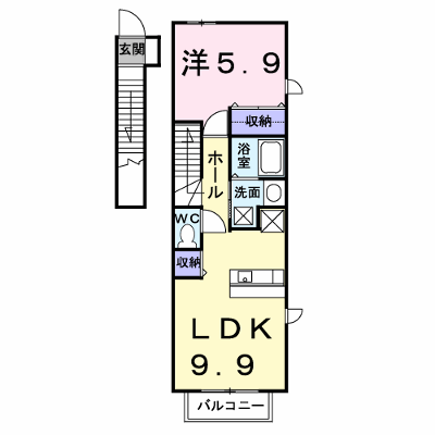 ラッキ－セブンⅠ 201【管理NO：1-011707001-02010】 ★家具家電は申し込み後に搬入します★の外観画像