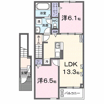 ラ・スペランツァⅥ 203【管理NO：1-027275901-02030】 ★家具家電は申し込み後に搬入します★ ★2026年09月中旬入居可能★の外観画像