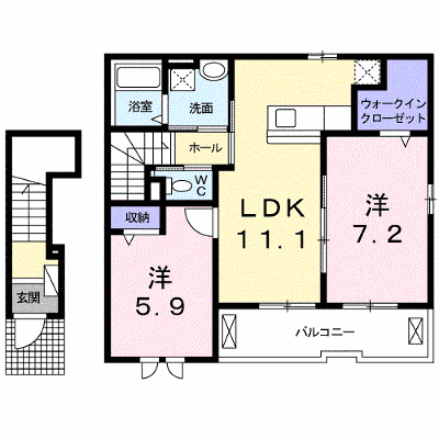 カーサ　セレノ 203【管理NO：1-022868001-02030】 ★家具家電は申し込み後に搬入します★の外観画像
