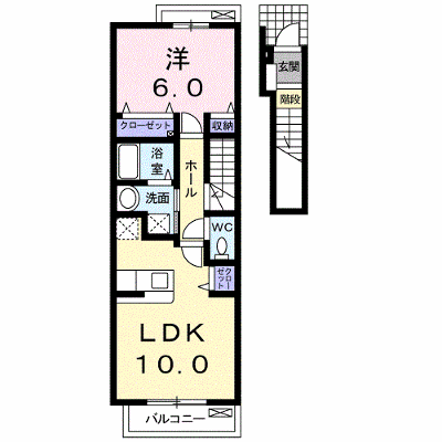 ソラーレⅡ 202【管理NO：1-017325402-02020】 ★家具家電は申し込み後に搬入します★ ★2026年09月上旬入居可能★の外観画像