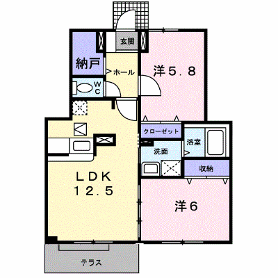 アンジェリークガーデン 102【管理NO：1-013337301-01020】 ★家具家電は申し込み後に搬入します★ ★2026年09月中旬入居可能★の外観画像