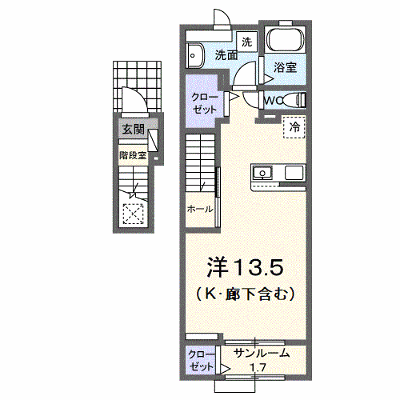 ラ・カサ・デ　Ｎ 202【管理NO：1-028155101-02020】 ★家具家電は申し込み後に搬入します★ ★2026年09月上旬入居可能★の外観画像