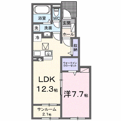 サンモール　Ｃ 103【管理NO：1-028000801-01030】 ★家具家電は申し込み後に搬入します★ ★2026年09月下旬入居可能★の外観画像