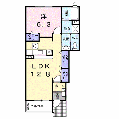 プラシード 103【管理NO：1-014759901-01030】 ★家具家電は申し込み後に搬入します★ ★2026年09月中旬入居可能★の外観画像
