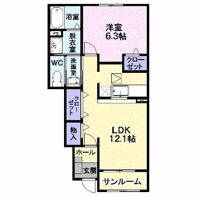 メゾン川原毛 104【管理NO：1-017367101-01040】 ★家具家電は申し込み後に搬入します★ ★2026年10月中旬入居可能★の外観画像