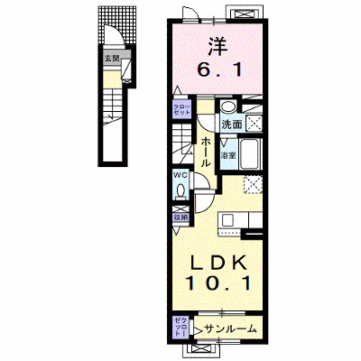 ソールオリエンス 202【管理NO：1-027878801-02020】 ★家具家電は申し込み後に搬入します★ ★2026年10月中旬入居可能★の外観画像