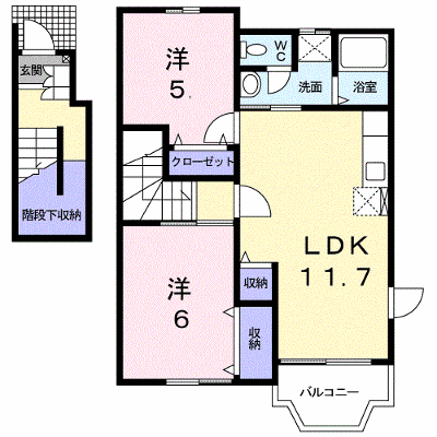 クレディ 201【管理NO：1-010389701-02010】 ★家具家電は申し込み後に搬入します★の外観画像