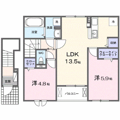グラン　ヴェール 203【管理NO：1-028451101-02030】 ★家具家電は申し込み後に搬入します★ ★2026年09月上旬入居可能★の外観画像