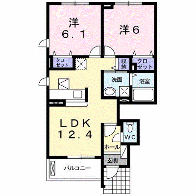 リシェコリーヌＣ 101【管理NO：1-016782404-01010】 ★家具家電は申し込み後に搬入します★ ★2026年09月中旬入居可能★の外観画像