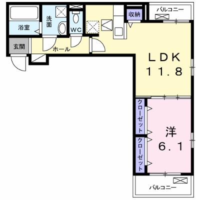 モナコⅡ 105【管理NO：1-026966202-01050】 ★家具家電は申し込み後に搬入します★ ★2026年09月上旬入居可能★の外観画像