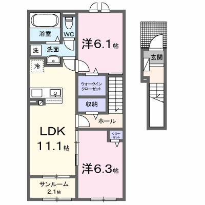 ベル　スイート　神明Ｂ 204【管理NO：1-027447102-02040】 ★家具家電は申し込み後に搬入します★ ★2026年10月上旬入居可能★の外観画像
